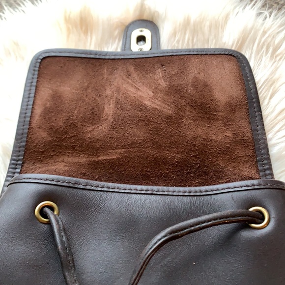 Vintage Dark Brown Leather Backpack - Picture 4 of 12